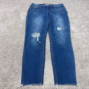 Hudson Women's Blue Distressed Jegging Jeans Size 29